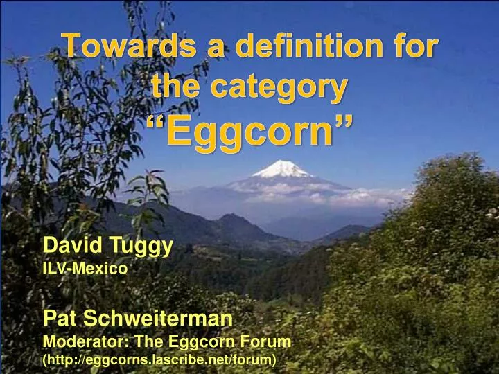 towards a definition for the category eggcorn
