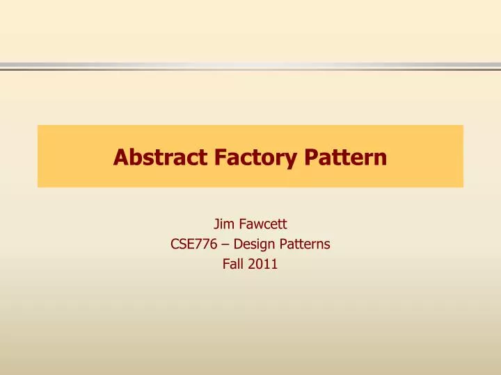 abstract factory pattern