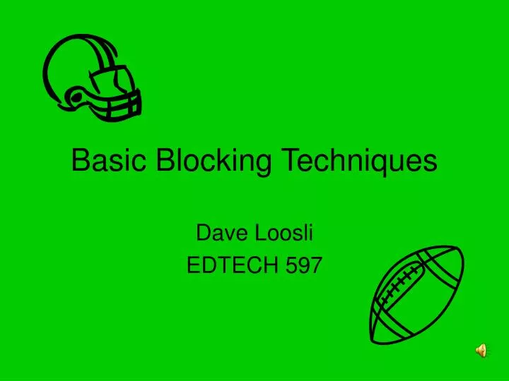 basic blocking techniques