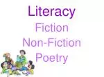 Literacy Fiction Non-Fiction Poetry - slide 1