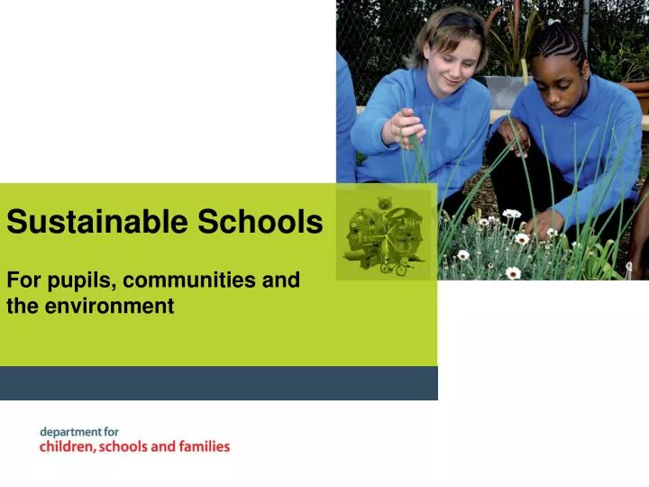 sustainable schools for pupils communities and the environment