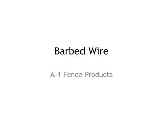 Barbed Wire Mumbai Manufacturers