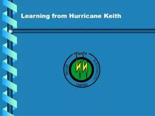 Learning from Hurricane Keith