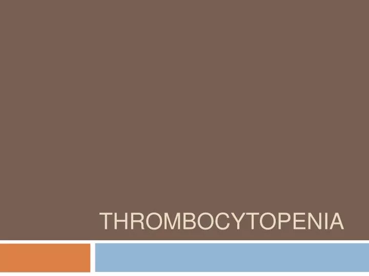 thrombocytopenia