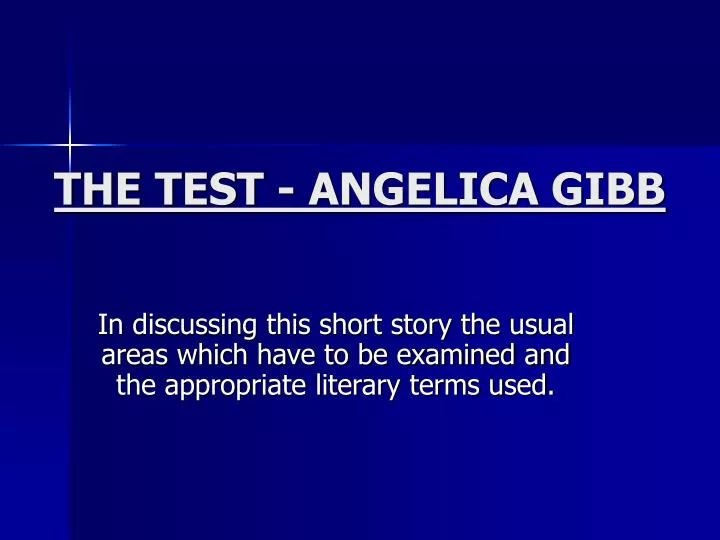 the test angelica gibb