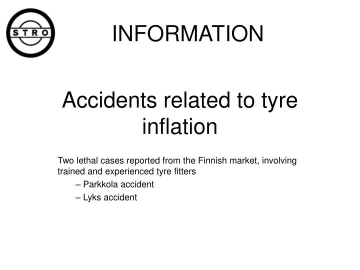 accidents related to tyre inflation