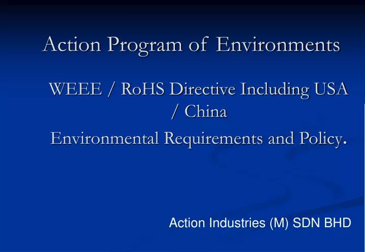 action program of environments