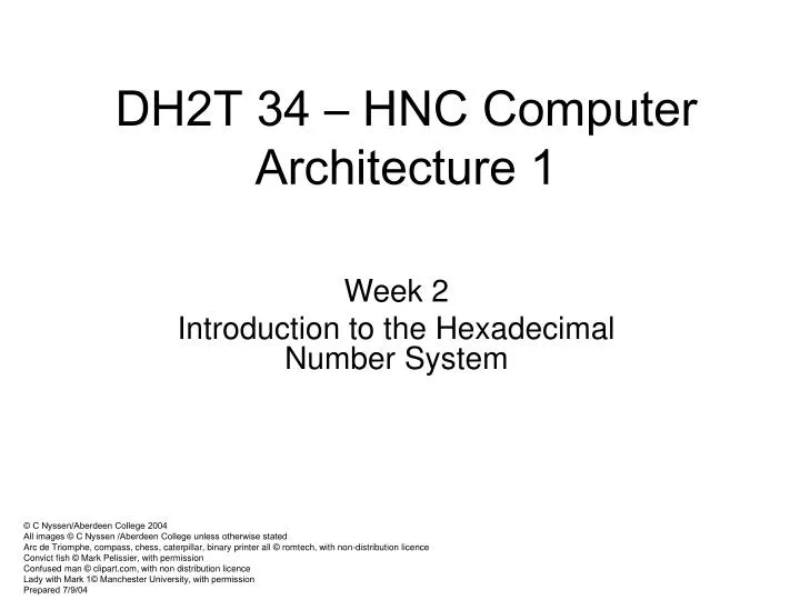week 2 introduction to the hexadecimal number system