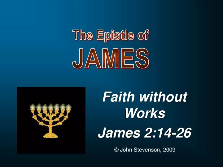 faith without works james 2 14 26