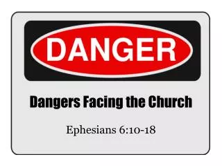Dangers Facing the Church