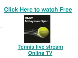 Watch 2011 Malaysia Open Tennis| Marion Bartoli vs Lucie Saf