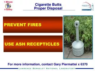 Cigarette Butts Proper Disposal