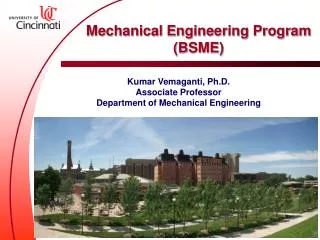 Kumar Vemaganti, Ph.D. Associate Professor Department of Mechanical Engineering