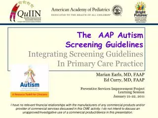 The AAP Autism Screening Guidelines Integrating Screening Guidelines In Primary Care Practice