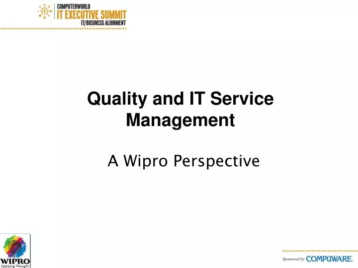quality and it service management