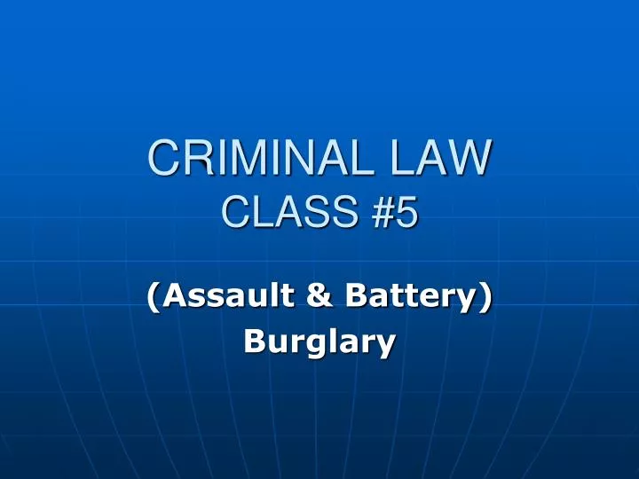 criminal law class 5
