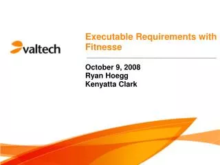 Executable Requirements with Fitnesse