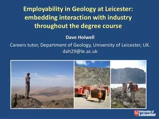 Employability in Geology at Leicester: embedding interaction with industry throughout the degree course