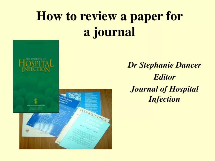 how to review a paper for a journal