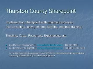 Thurston County Sharepoint