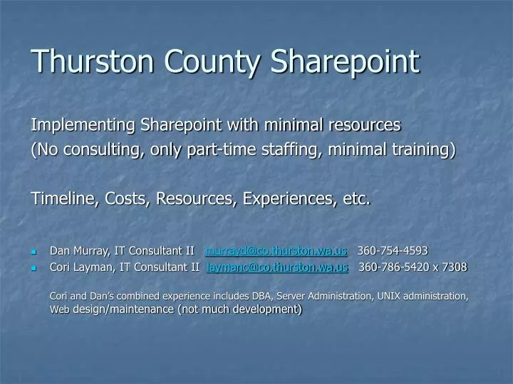 thurston county sharepoint