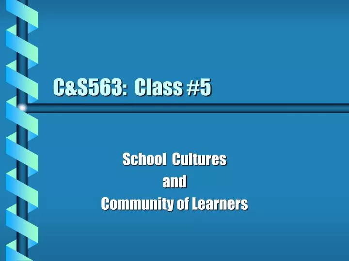 c s563 class 5