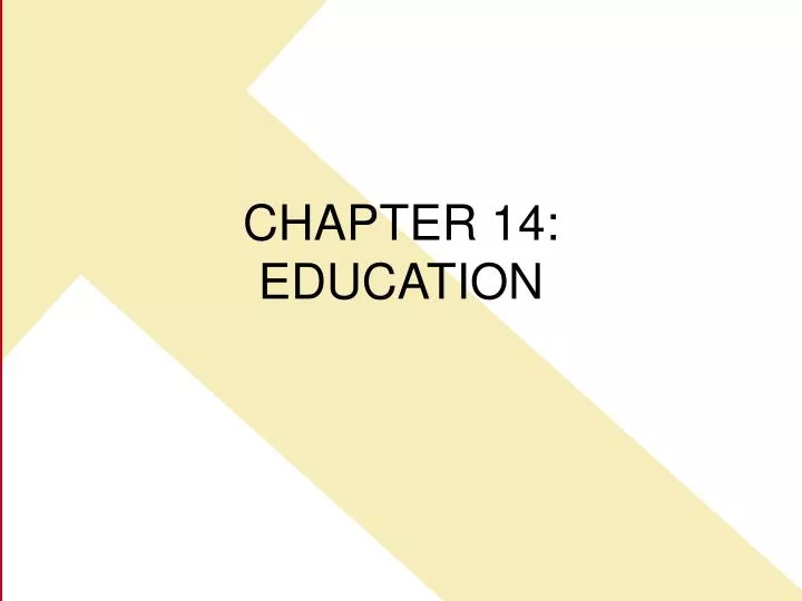 chapter 14 education