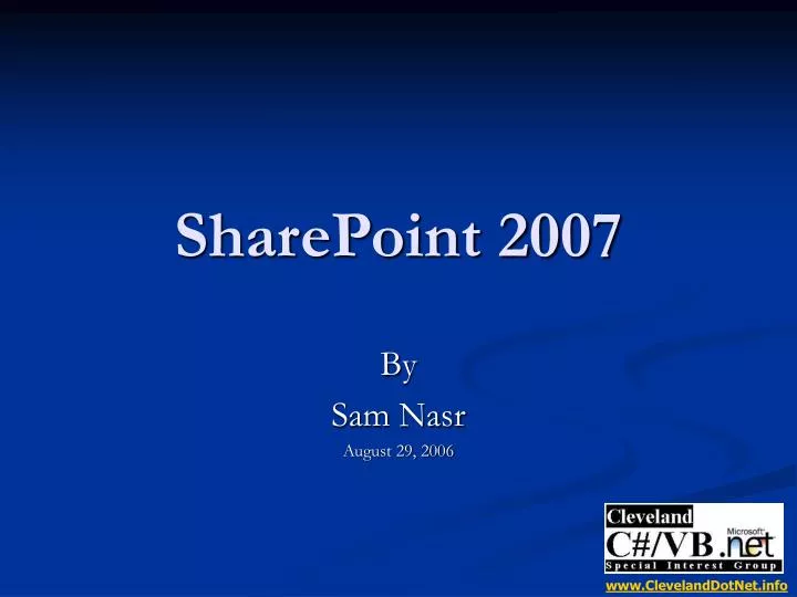 sharepoint 2007