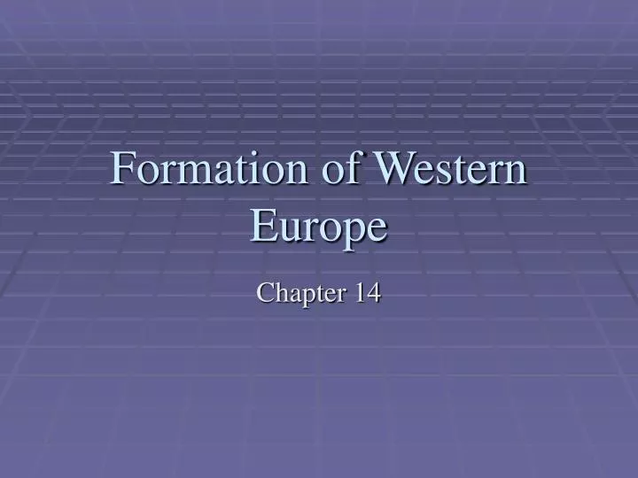formation of western europe