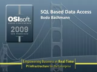 SQL Based Data Access Bodo Bachmann