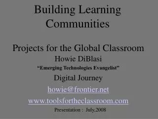 Building Learning Communities
