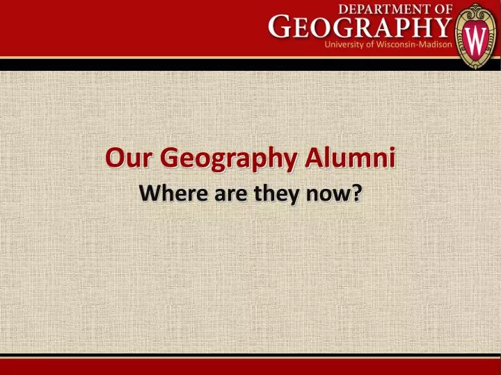our geography alumni