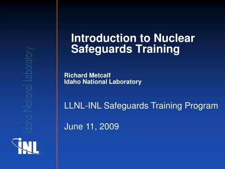 introduction to nuclear safeguards training
