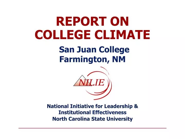 report on college climate san juan college farmington nm