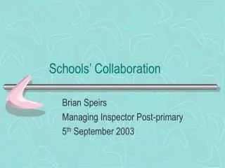 Schools’ Collaboration