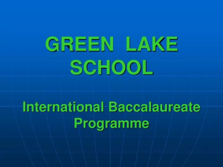 green lake school