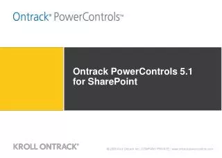 Ontrack PowerControls 5.1 for SharePoint