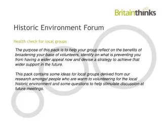 Historic Environment Forum