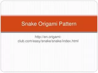 Snake Origami Pattern