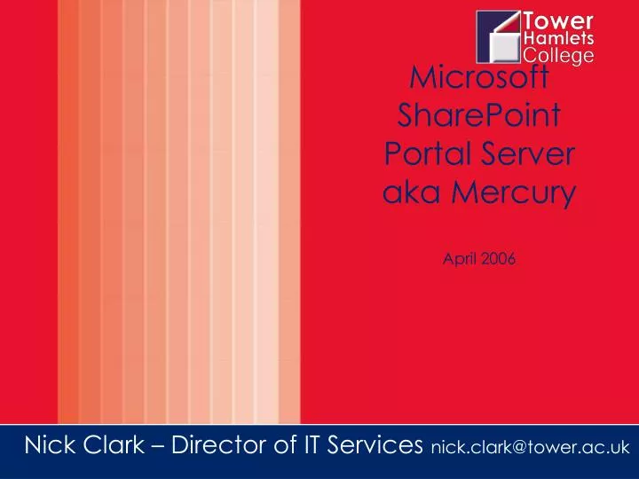 microsoft sharepoint portal server aka mercury april 2006