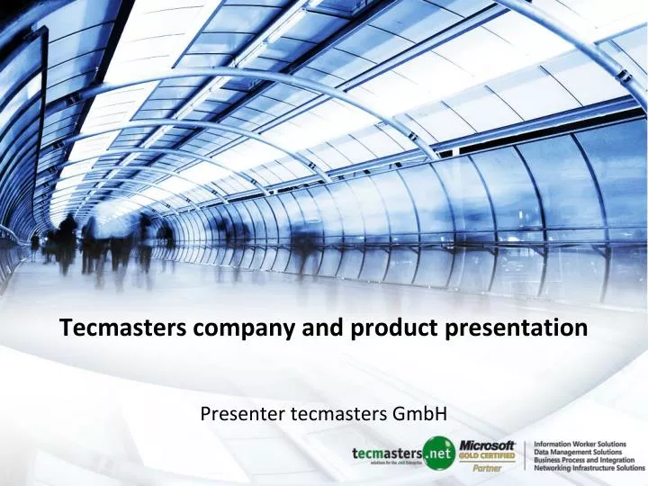 tecmasters company and product presentation