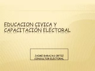 EDUCACION CIVICA Y CAPACITACIÓN ELECTORAL