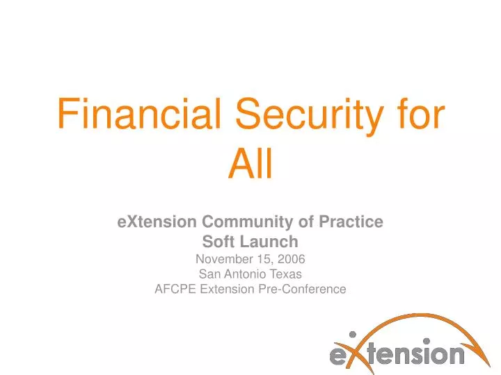 financial security for all