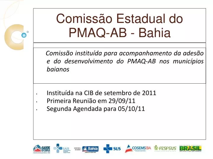 comiss o estadual do pmaq ab bahia