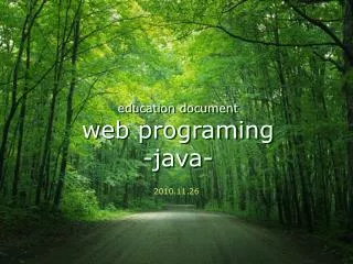 education document web programing -java-