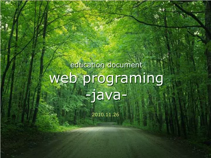 education document web programing java