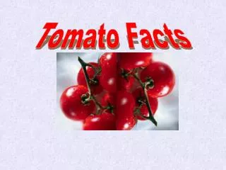 Tomato Facts
