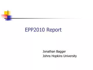 EPP2010 Report