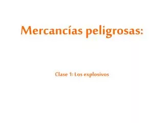 mercanc as peligrosas