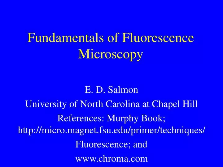 fundamentals of fluorescence microscopy